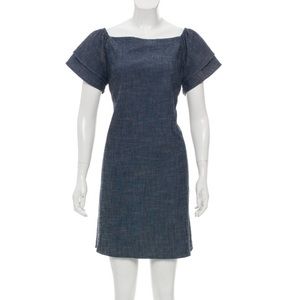 🌹SALE🌹Alice + Olivia Ruffle Sleeve Denim Dress L